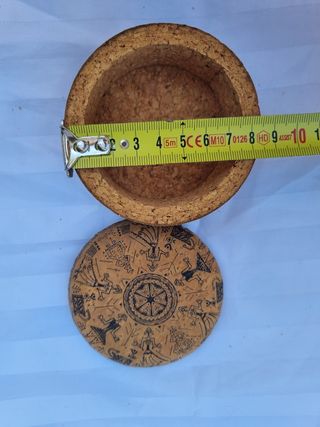 Scatolina sughero vintage decorata