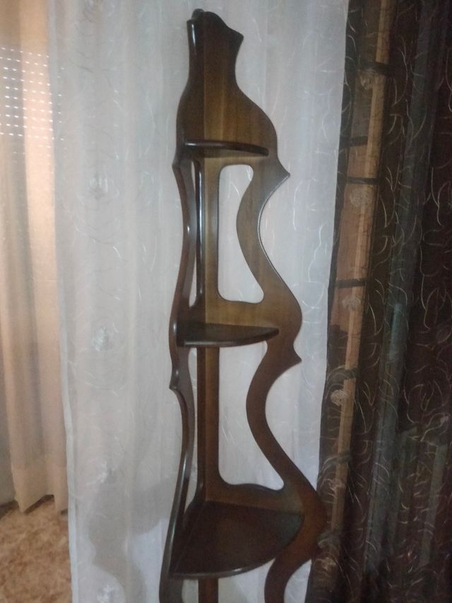 Estantería madera rincón - marrón