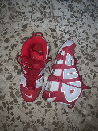 Zapatillas Nike Uptempo Supreme rojas