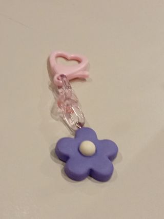 Llavero flor verano rosa-morado