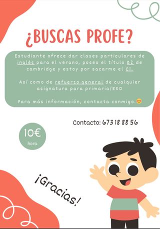 Clases particulares/Niñero Albacete/Cuenca