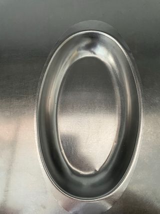Vassoio ovale acciaio inox piccolo 30x7