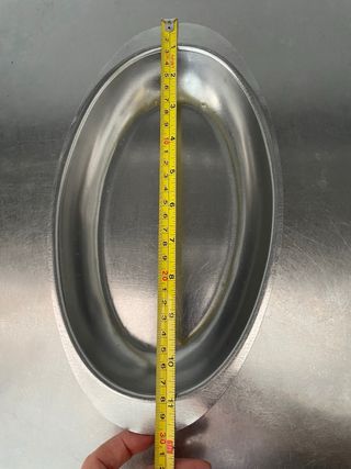 Vassoio ovale acciaio inox piccolo 30x7