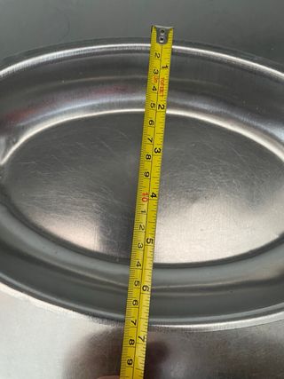 Vassoio ovale acciaio inox piccolo 30x7