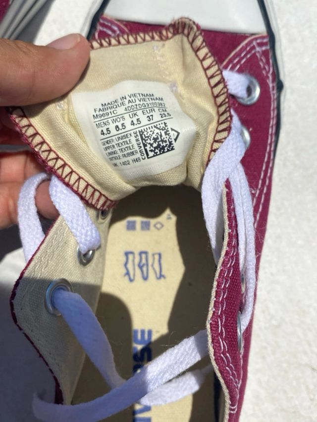 Converse All Star burdeos color - Talla 37