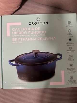 Cacerola hierro fundido Crofton 4.4L azul