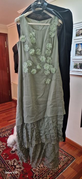 Vestido fiesta verde