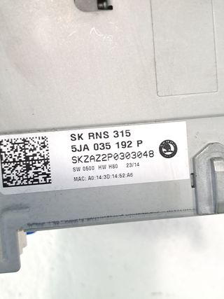 SISTEMA AUDIO / RADIO CD SKODA RAPID
