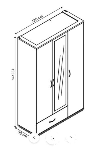 Armario 3 puertas blanco