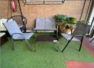 Juego terraza exterior - 2 sillas y sofá
