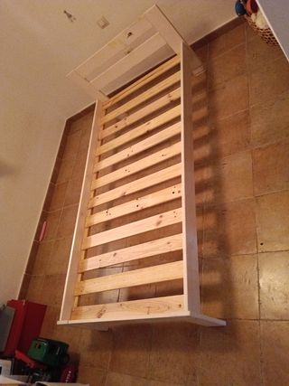 Cama LUFE 90 -madera blanca.