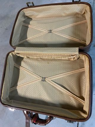 Maleta viaje vintage marrón