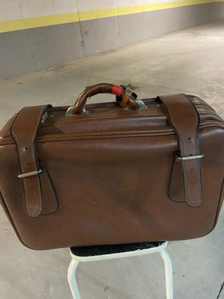 Maleta viaje vintage marrón