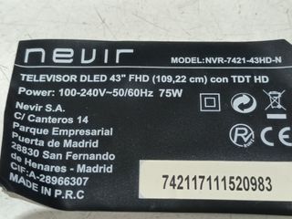 NEVIR NVR-7421-43HD-N, KIT TIRAS LED (ref,134)