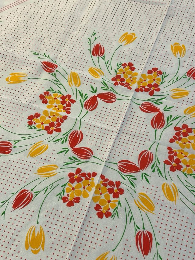 Tovaglia e tovaglioli cotone - rossa e bianca