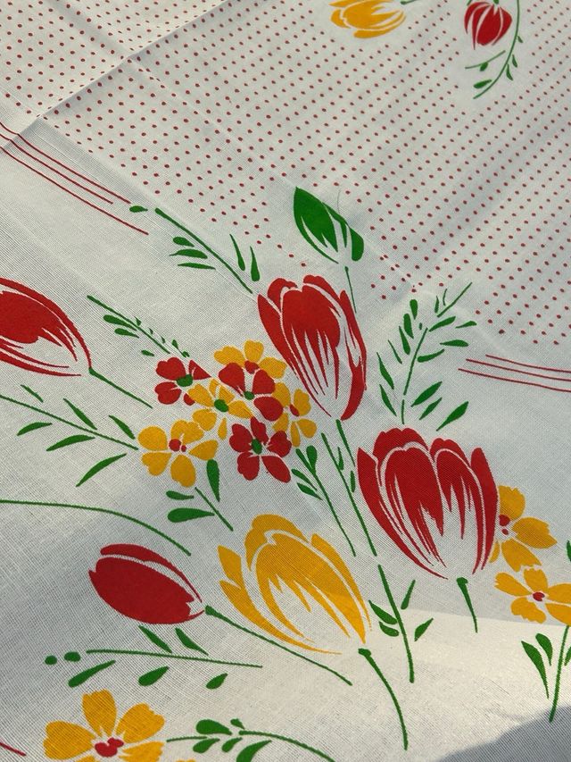 Tovaglia e tovaglioli cotone - rossa e bianca