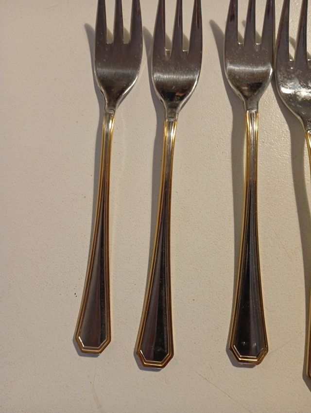 10 Tenedores de pescado - acero inoxidable