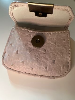 Monedero Mango piel nobuk beige