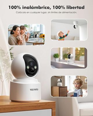 YESYAMO Cámara WiFi 2.5K 4MP Batería 6000mAh