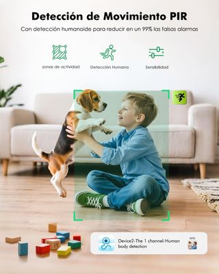 YESYAMO Cámara WiFi 2.5K 4MP Batería 6000mAh