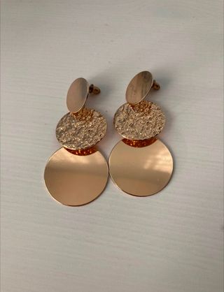 Pendientes dorados redondos 6cm