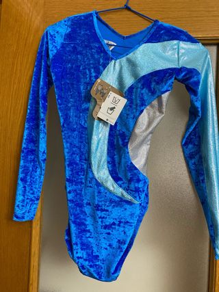 Mallot gimnasia azul niña talla 12 - 14 años