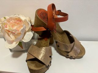 Sandalias Porronet 36 - Marrón Dorado