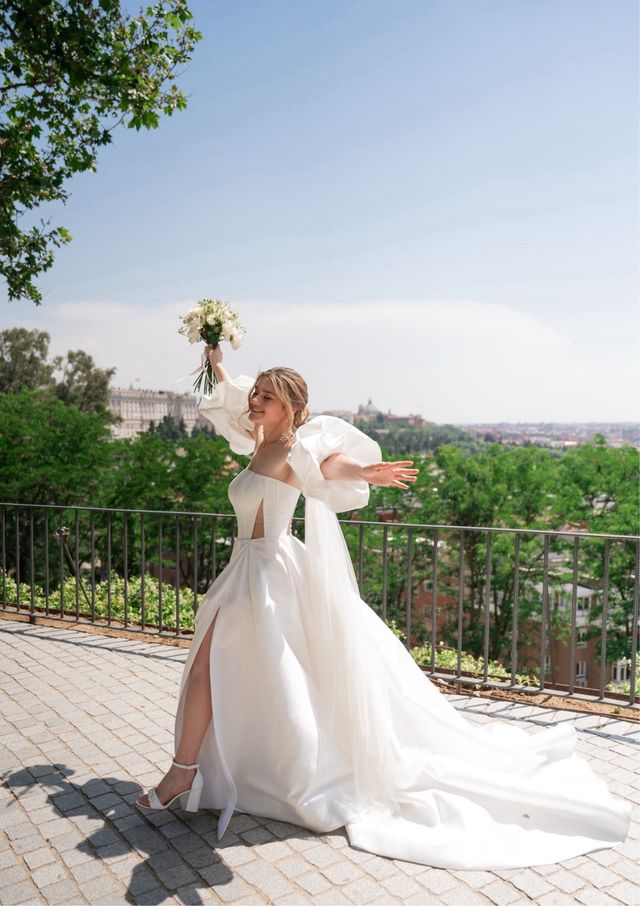 Vestido novia blanco - elegante