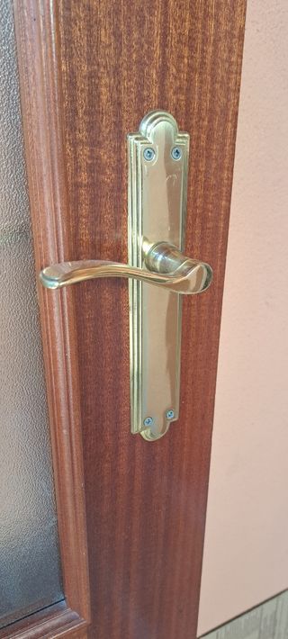 Puerta madera interior cristal