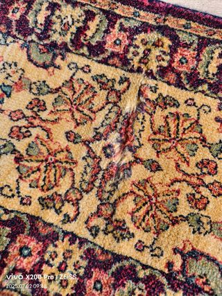 Alfombra pequeña - lana - beige y roja （Badalona）