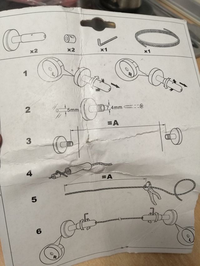 Cable tensor de cortina metálico