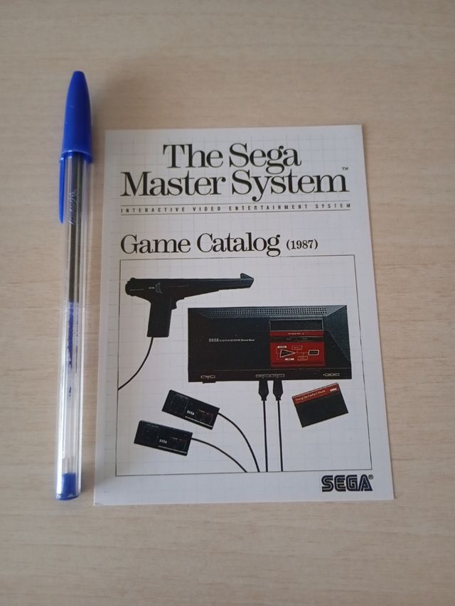 Flyer Sega Master System (1987) NO catálogo