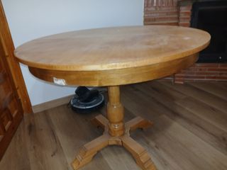 Mesa redonda extensible madera