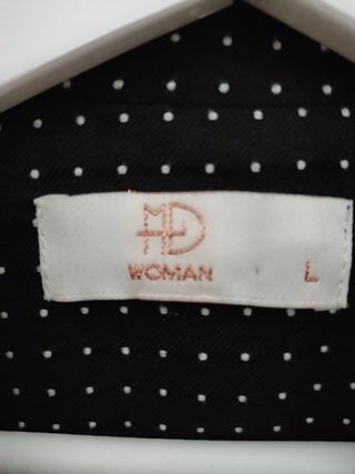 Americana negra lunares blancos