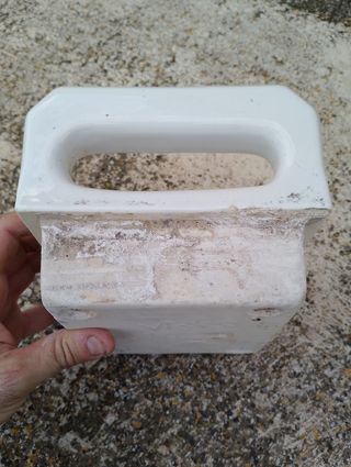 Jabonera/asidero de porcelana vintage para bañera