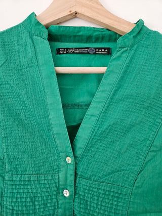 Camisa Zara verde - Talla S