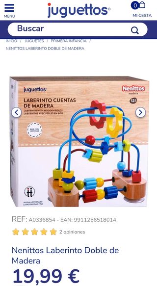Laberinto Cuentas de Madera