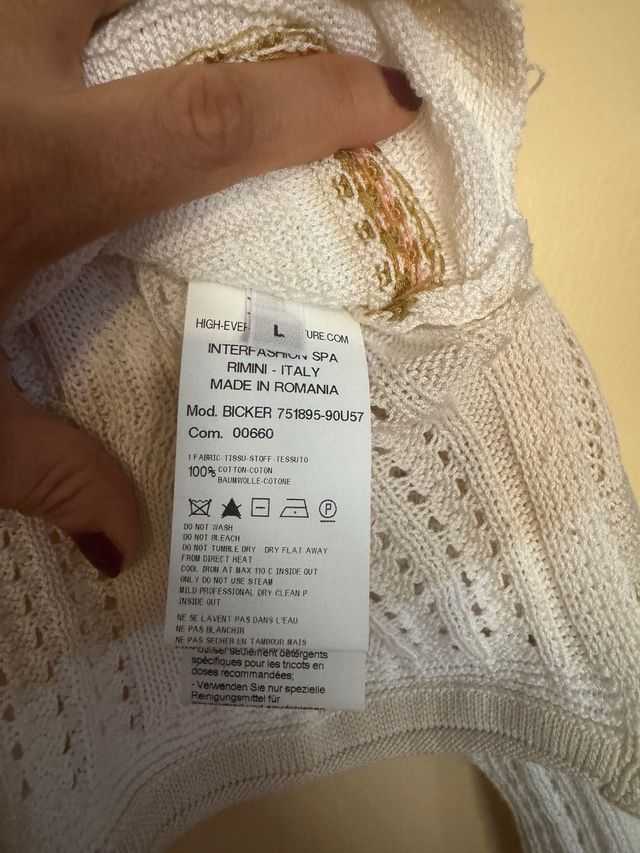 Jersey HIGH beige y blanco