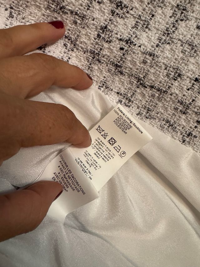 Chaqueta ISGM tweed blanca y gris