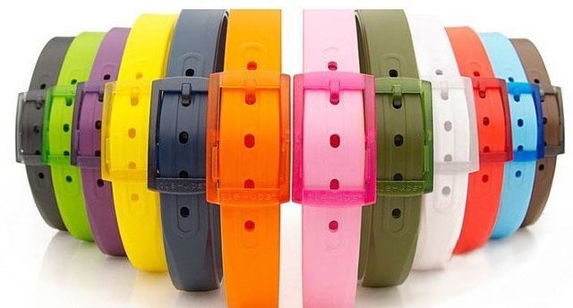 Cinture in silicone multicolore