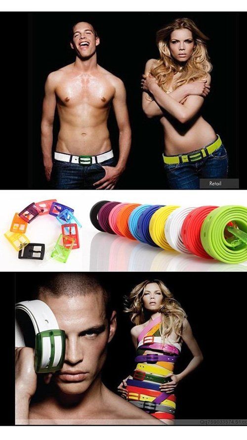 Cinture in silicone multicolore