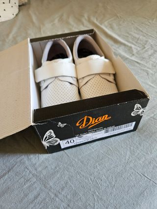 Zapatos blancos trabajo - Piel