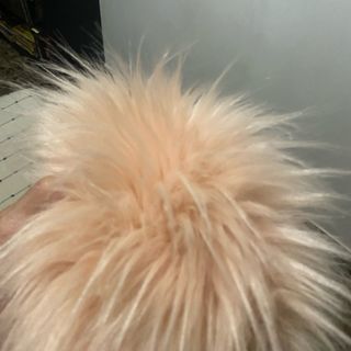 Cuello pelo sintético rosa - Abrigo