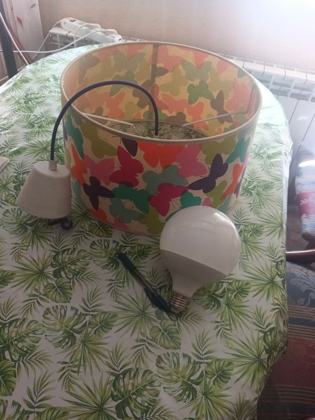 Lámpara techo tulipa multicolor