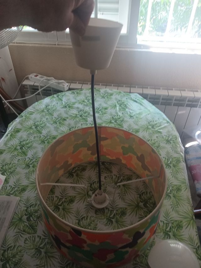 Lámpara techo tulipa multicolor