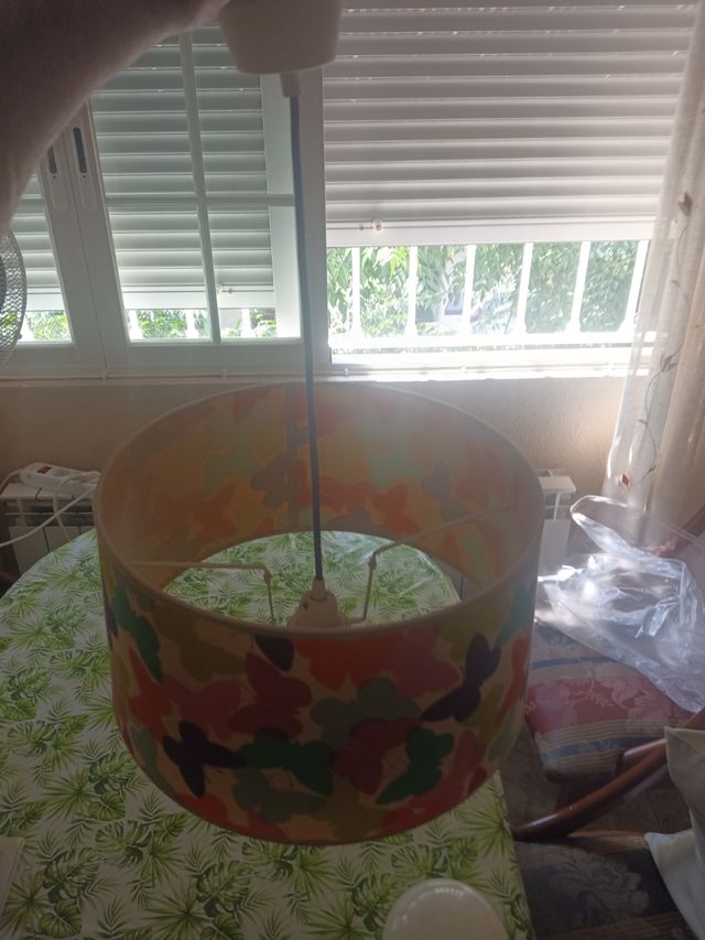 Lámpara techo tulipa multicolor