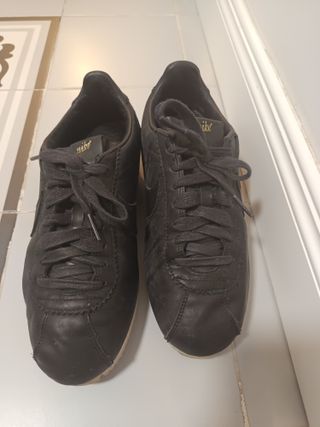 Zapatillas Nike Cortez Piel Negra 40