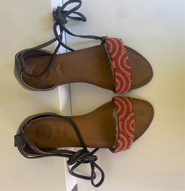 Sandalias planas boho talla 38