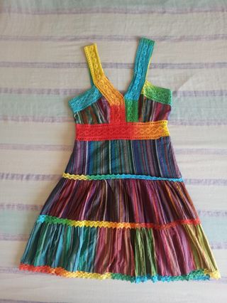 Vestito etnico multicolor