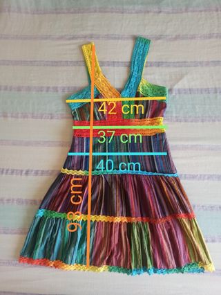 Vestito etnico multicolor